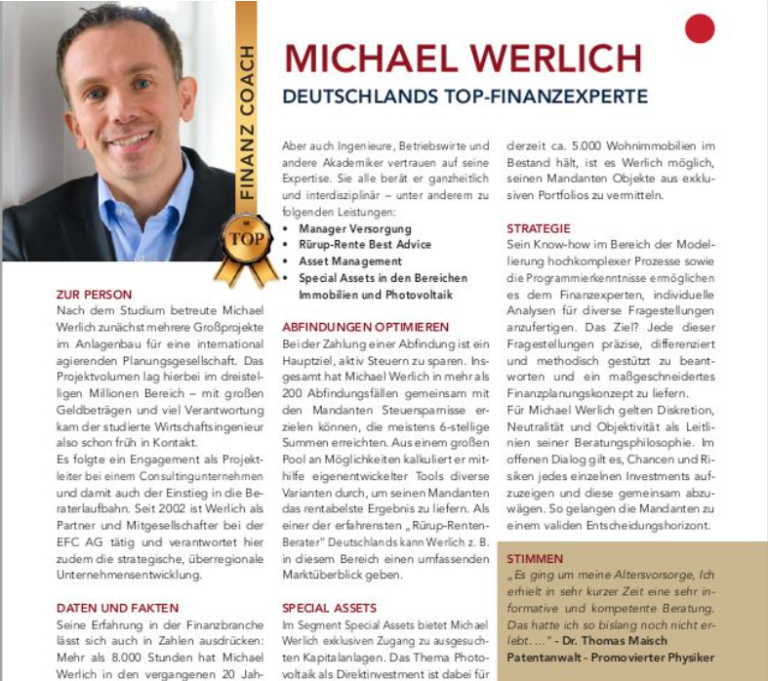 Michael Werlich Top Finanzberater